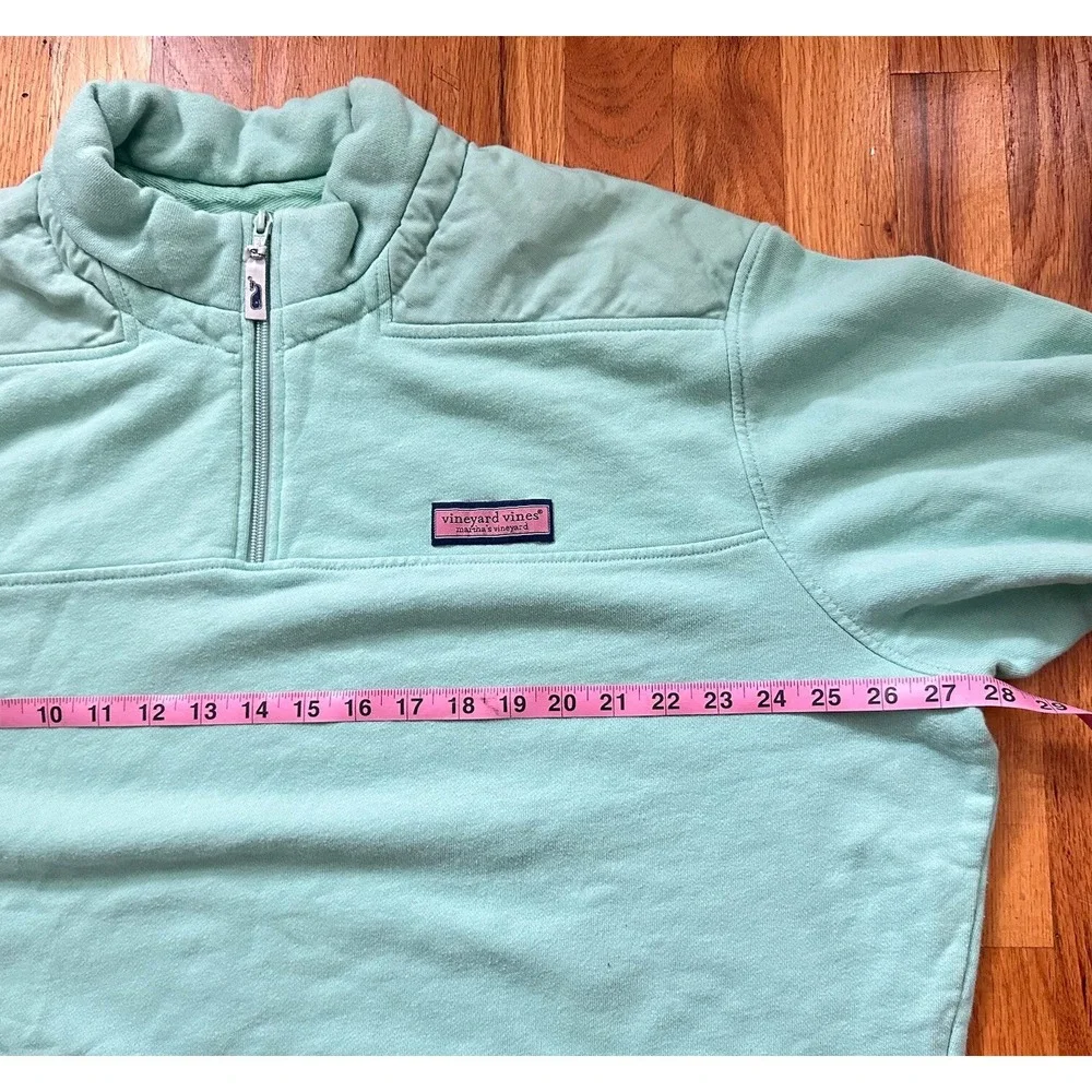 Vineyard Vines Sweater Men's‎ XL Mint Green Heavy Pullover Quarter Zip Sweater